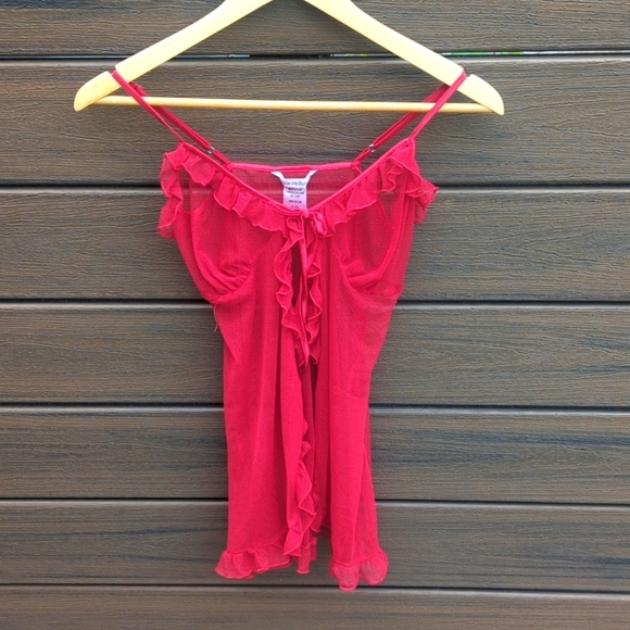 Bundle La Senza Floral Pink Lingerie Robe + Red Lingerie size S/M - Picture 4 of 5